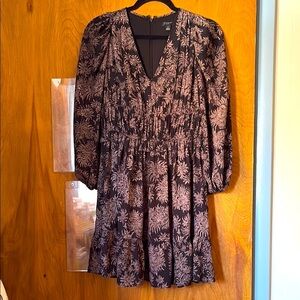 Ann Taylor Women’s Petite Floral Cinched Waist Dress